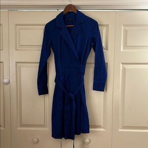 Talbots Royal Blue Wrap Dress Like New Size Medium